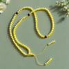 Yellow and white flowered honey-colored Buddha beads. High-quality white ceramic honey-colored gemstone beads with intricate patterns. Blood-pearl interlocking beads multi-ring bracelet, suitable for both men and women to wear.