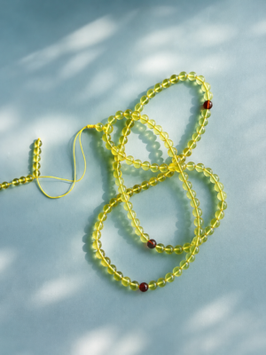 6a0570b90002558ceeb2fec90988611b000000a000004f50 New Chinese-style Zen-inspired Golden Amber Prayer Beads - Natural Amber Multi-Strand Bracelet