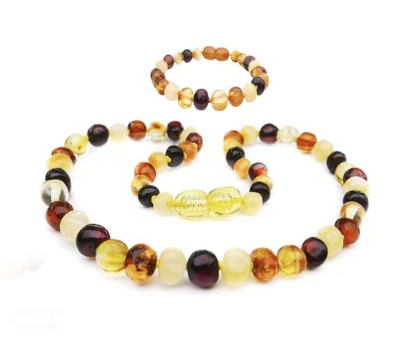 6a1126b700045ee31b64aadd1b0e7615000000a000004f50 Ancient Method Gentle Amber and Pearl Baby Exclusive Blessing Chain