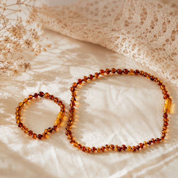 6a239e9f0006a7ec49b79ae9098861e5000000a000004f50 Ancient Method Gentle Amber and Pearl Baby Exclusive Blessing Chain